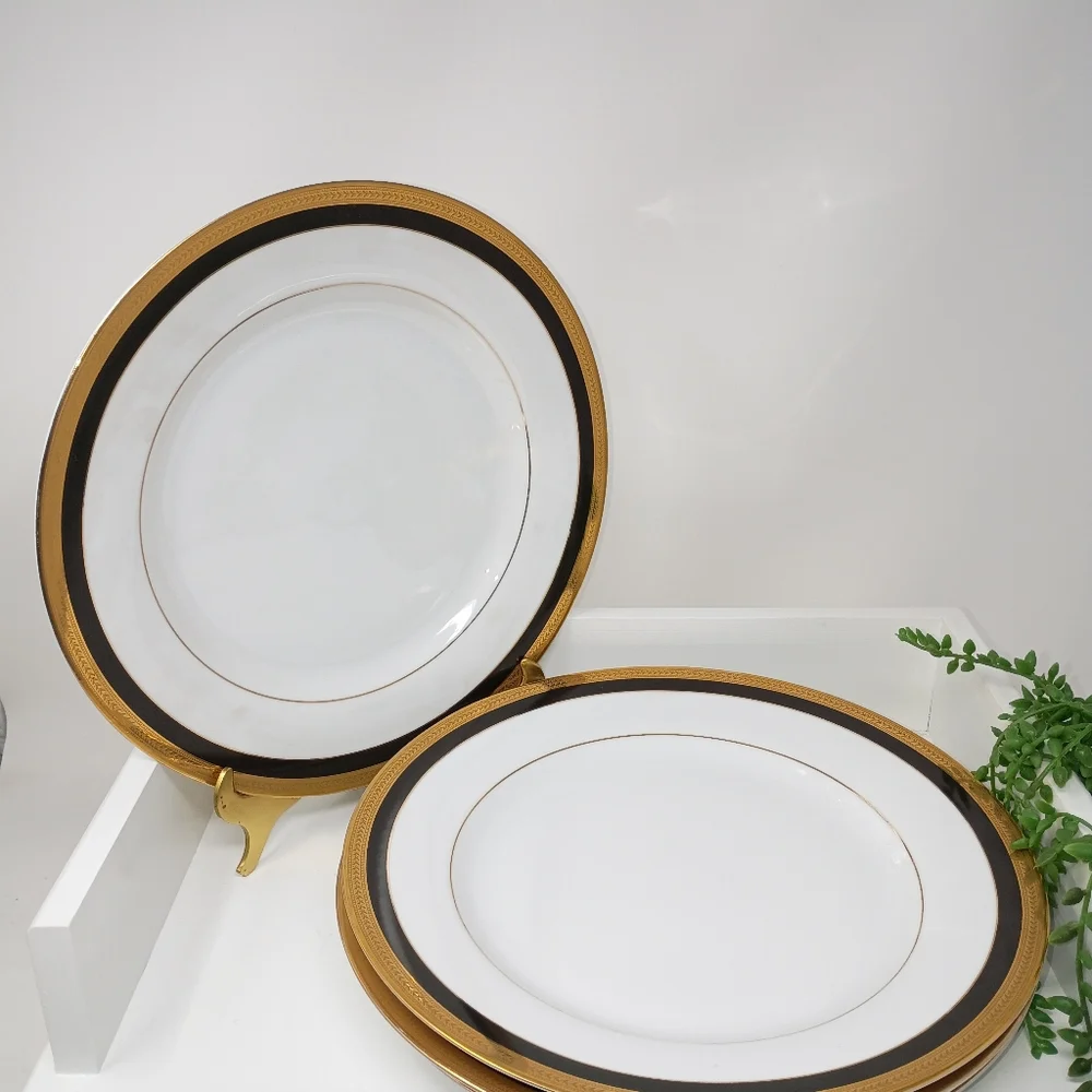 10 Strawberry Street, Sahara Black Porcelain 10.5inch Dinner Plate.